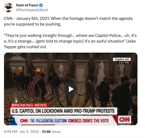 An X (Twitter) post from @DschlopesIsBack - Gain of Fauci