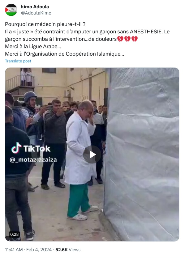 An X (Twitter) post from @AdoulaKimo - kimo Adoula