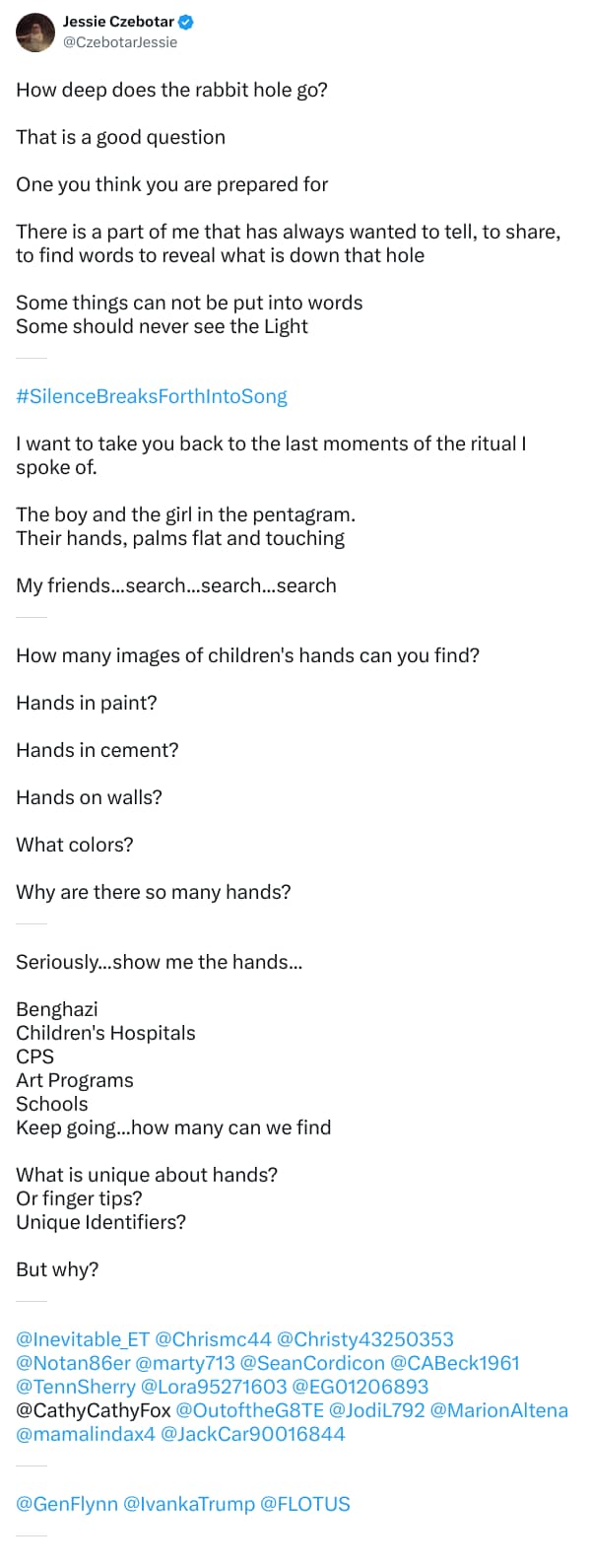 An X (Twitter) post from @CzebotarJessie - Jessie Czebotar