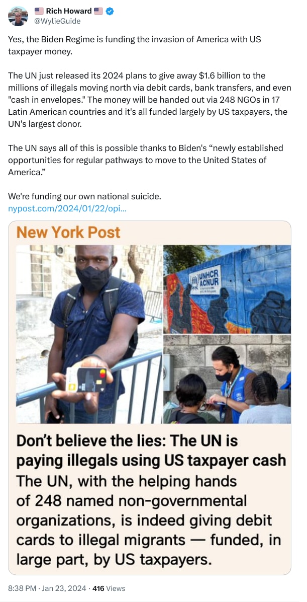 An X (Twitter) post from @WylieGuide - 🇺🇸 Rich Howard 🇺🇸