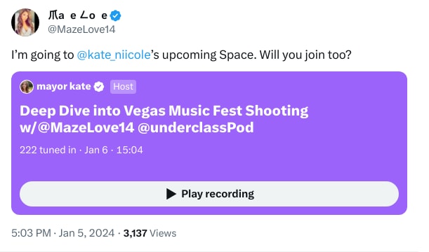 An X (Twitter) post from @MazeLove14 - 爪aɀe ㄥoꪜe