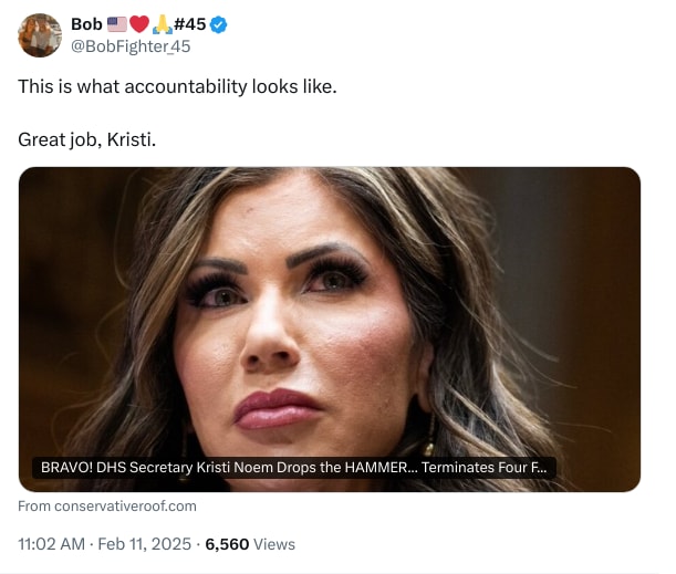 An X (Twitter) post from @BobFighter_45 - Bob 🇺🇸❤️🙏#45