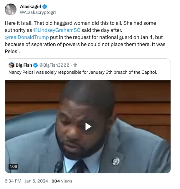 An X (Twitter) post from @Alaskacryptogi1 - Alaskagirl