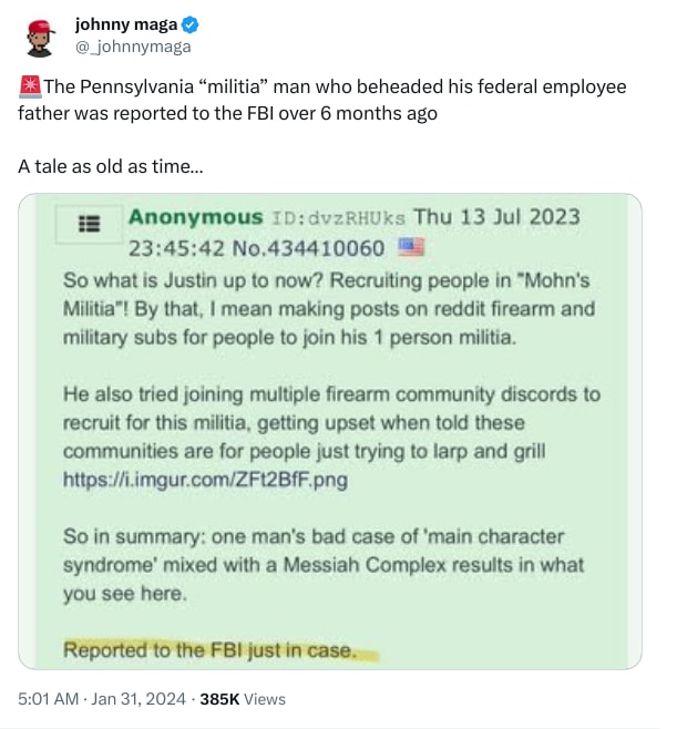 An X (Twitter) post from @_johnnymaga - johnny maga