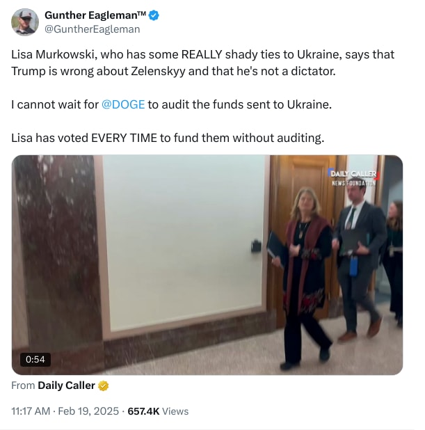 An X (Twitter) post from @GuntherEagleman - Gunther Eagleman™