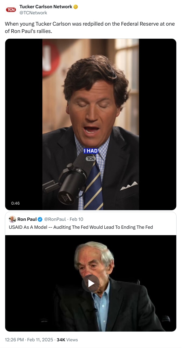 An X (Twitter) post from @TCNetwork - Tucker Carlson Network