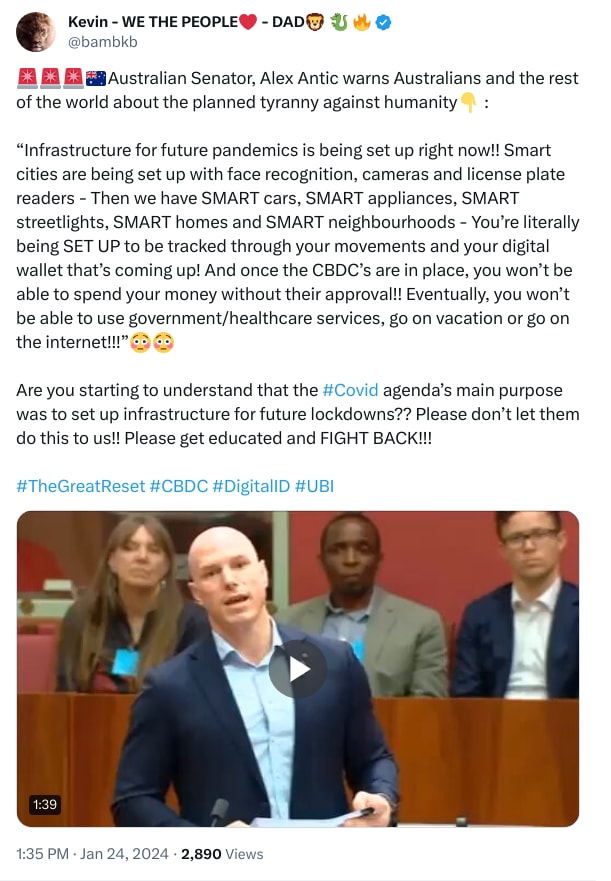 An X (Twitter) post from @bambkb - Kevin - WE THE PEOPLE❤️ - DAD🦁 🐉 🔥