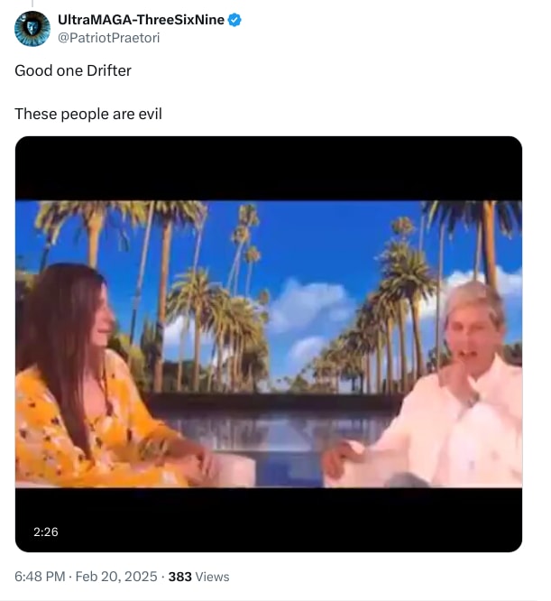 An X (Twitter) post from @PatriotPraetori - UltraMAGA-ThreeSixNine