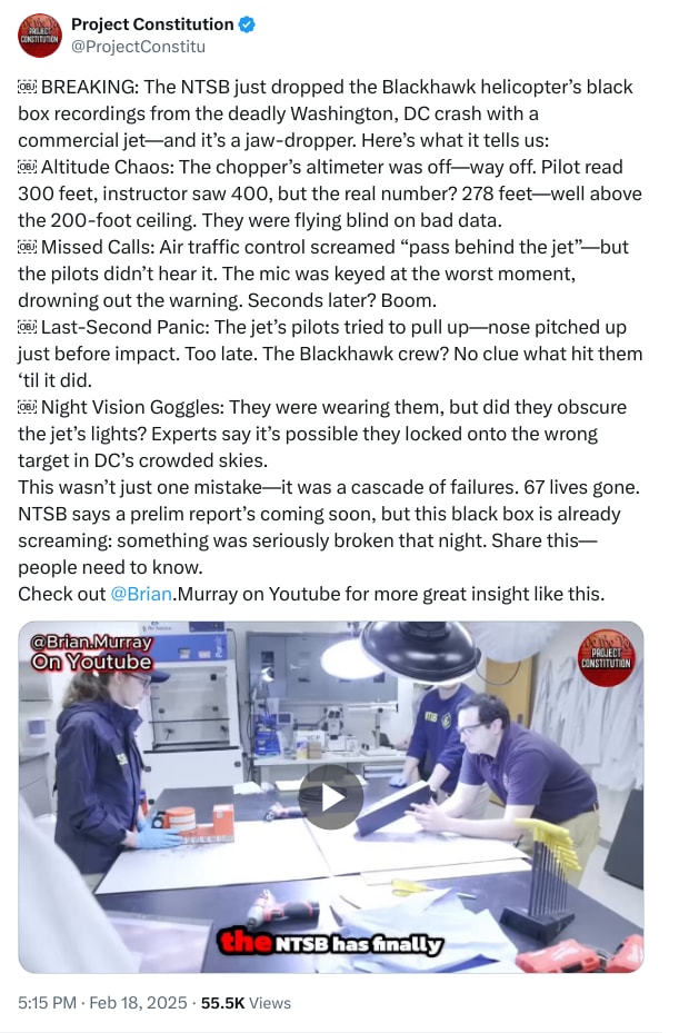 An X (Twitter) post from @ProjectConstitu - Project Constitution