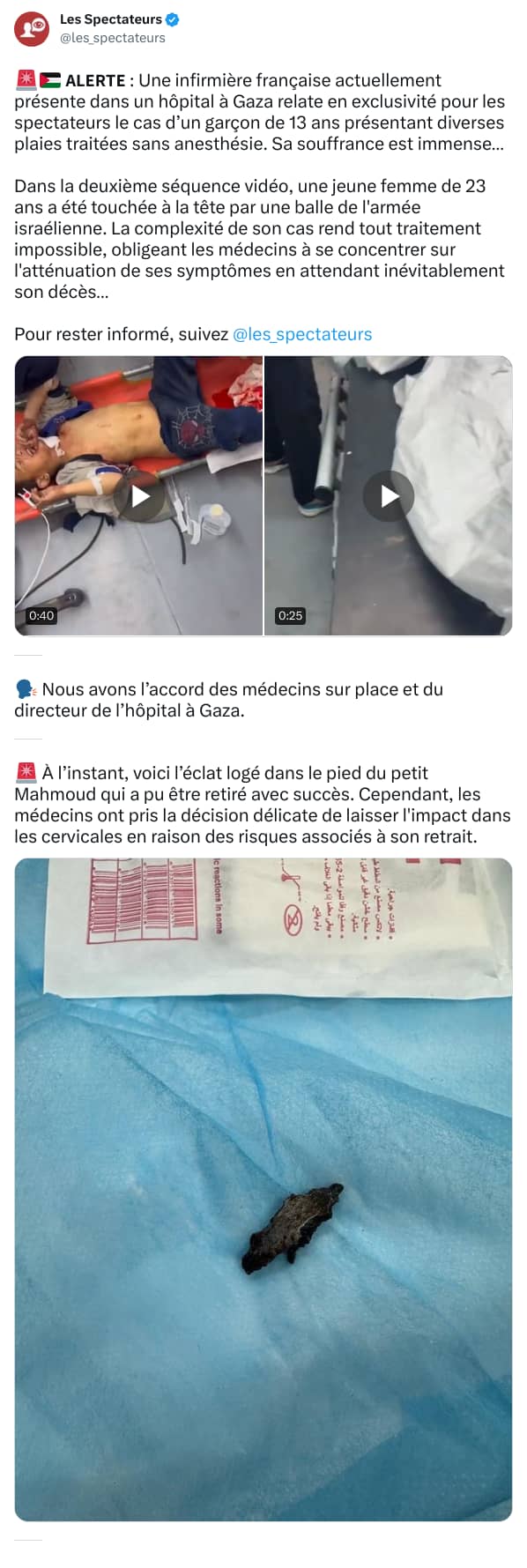 An X (Twitter) post from @les_spectateurs - Les Spectateurs