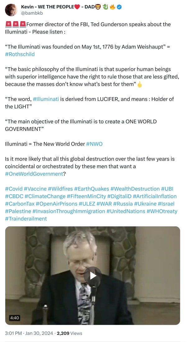 An X (Twitter) post from @bambkb - Kevin - WE THE PEOPLE❤️ - DAD🦁 🐉 🔥