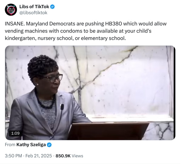 An X (Twitter) post from @libsoftiktok - Libs of TikTok