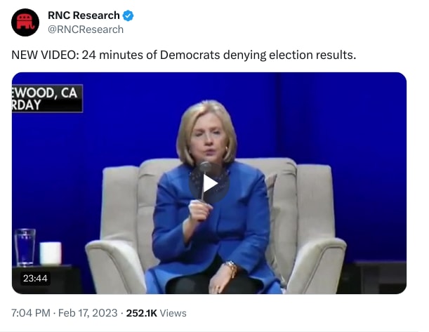 An X (Twitter) post from @RNCResearch - RNC Research