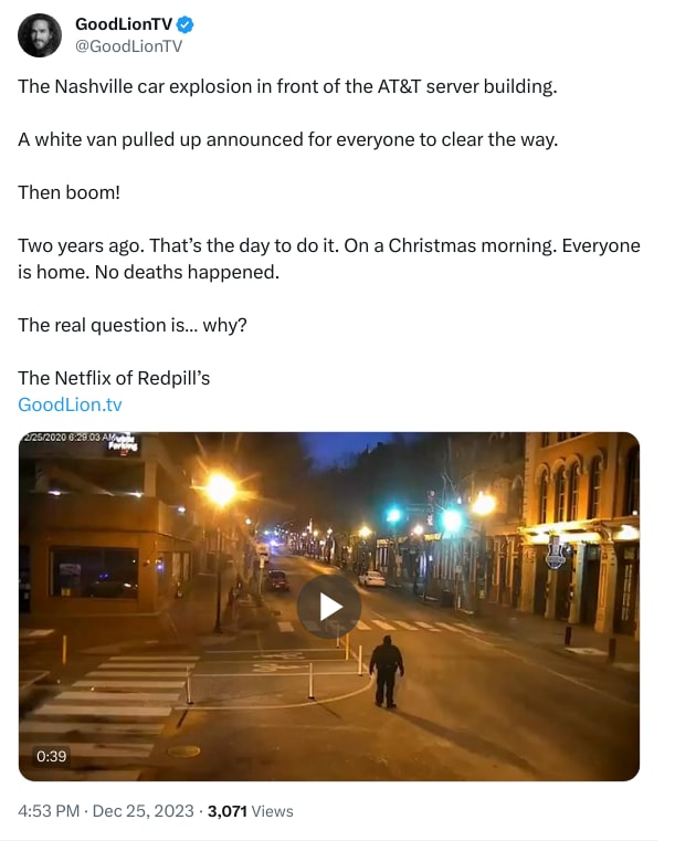 An X (Twitter) post from @GoodLionTV - GoodLionTV