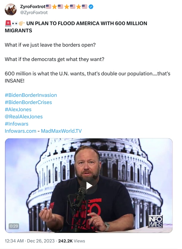 An X (Twitter) post from @ZyroFoxtrot - ZyroFoxtrot🇺🇸⭐️🇺🇸⭐️🇺🇸⭐️🇺🇸