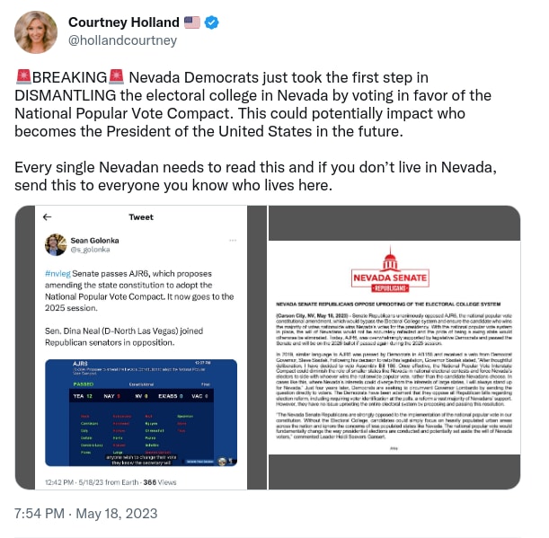 An X (Twitter) post from @hollandcourtney - Courtney Holland 🇺🇸