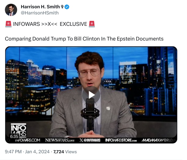 An X (Twitter) post from @HarrisonHSmith - Harrison H. Smith ✞