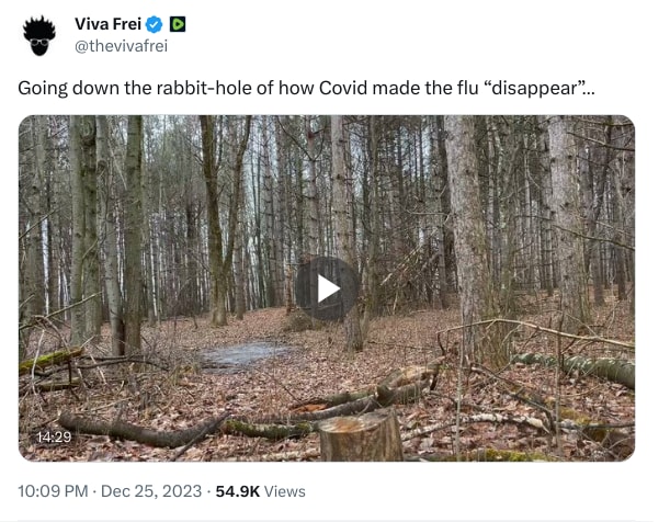 An X (Twitter) post from @thevivafrei - Viva Frei